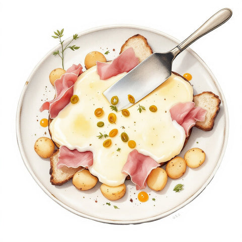 Alpine Swiss cuisine — watercolor illustration, The Private Chef