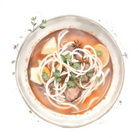 Dairy-free dishes — watercolor illustration, The Private Chef