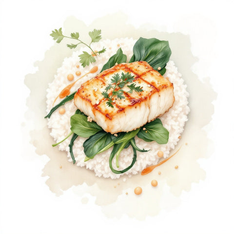Gluten-free dishes — watercolor illustration, The Private Chef