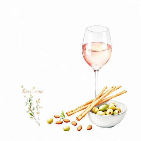 Pairs with rosé and apéritif — watercolor illustration, The Private Chef