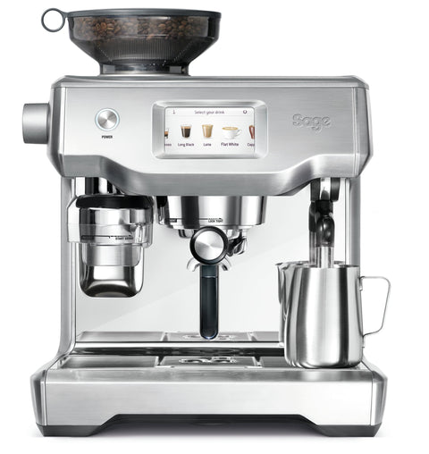 SAGE the Oracle Touch espresso machine, Stainless Steel, front view