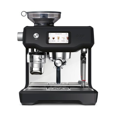 SAGE the Oracle Touch espresso machine, Black Truffle, front view