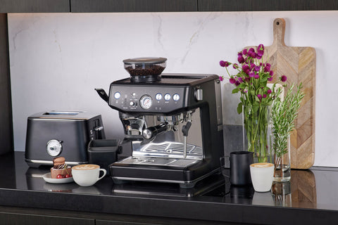SAGE Barista Express Impress, Black Truffle, lifestyle