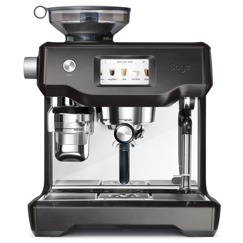 SAGE the Oracle Touch espresso machine, Black Stainless Steel, front view