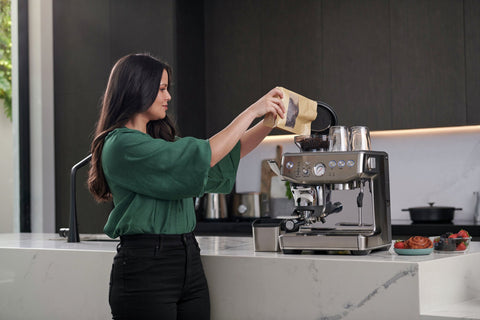 SAGE Barista Express Impress, Stainless Steel, lifestyle