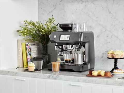 SAGE the Oracle Touch in a kitchen setting, Black Stainless Steel