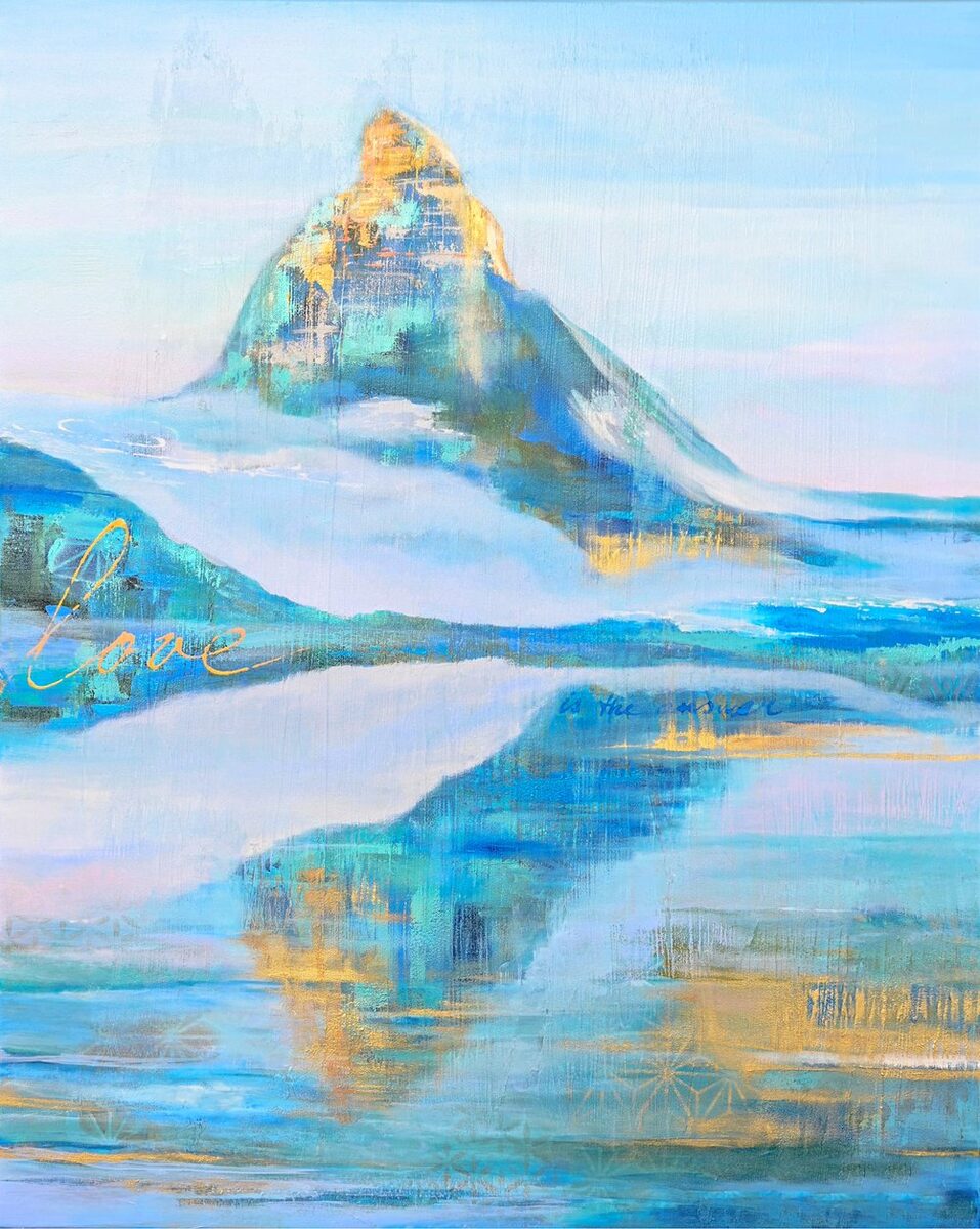Love — a Matterhorn painting by the artist Pavlinsky, shown at The Aroleid House in Furi, Zermatt