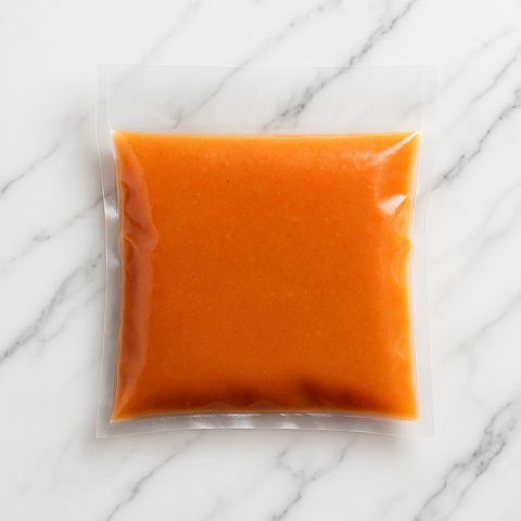 Chilled Gazpacho, Cucumber & Herb Oil