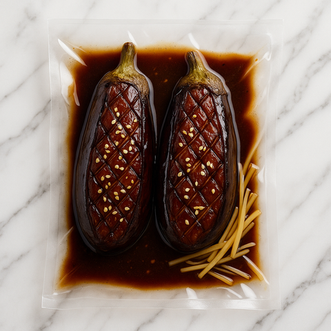 Miso-Braised Aubergine, Sesame & Ginger