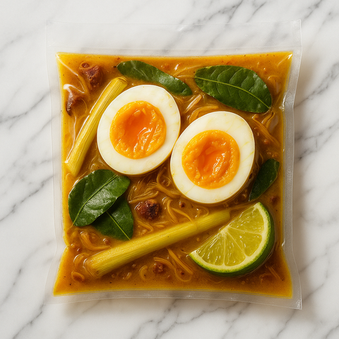 Soft-boiled Egg Curry, Coconut & Lemongrass